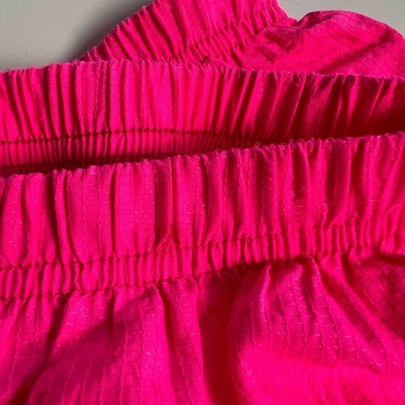 KILLER NWT Vintage Deadstock Neon Pink 80s / 90s Sporty High Waist Beach Shorts - Picture 9 of 9
